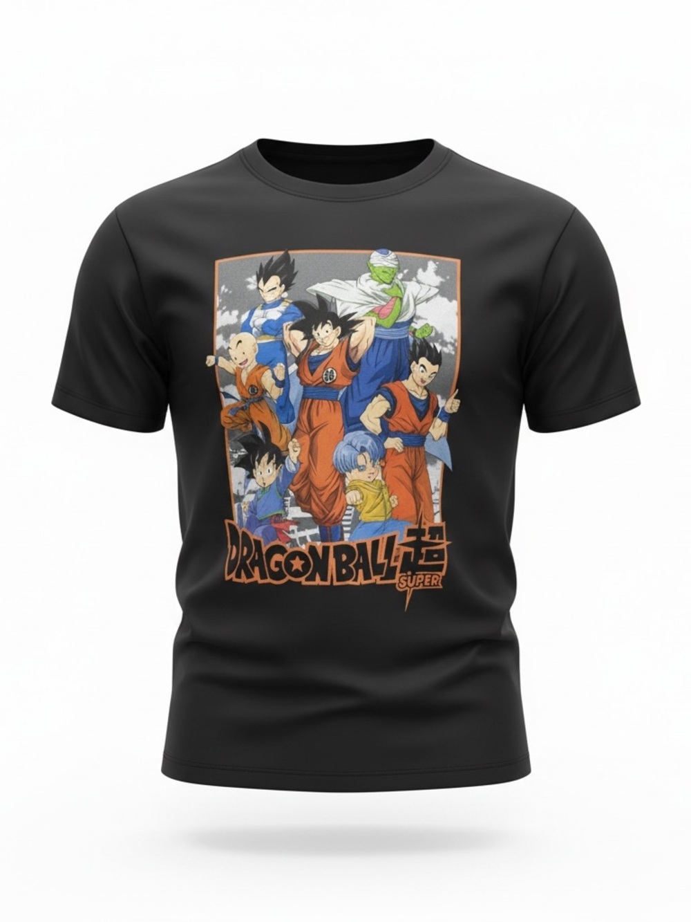 Dragon Ball Super Full Cast Graphic Tee Goku Vegeta Piccolo EUC Size S